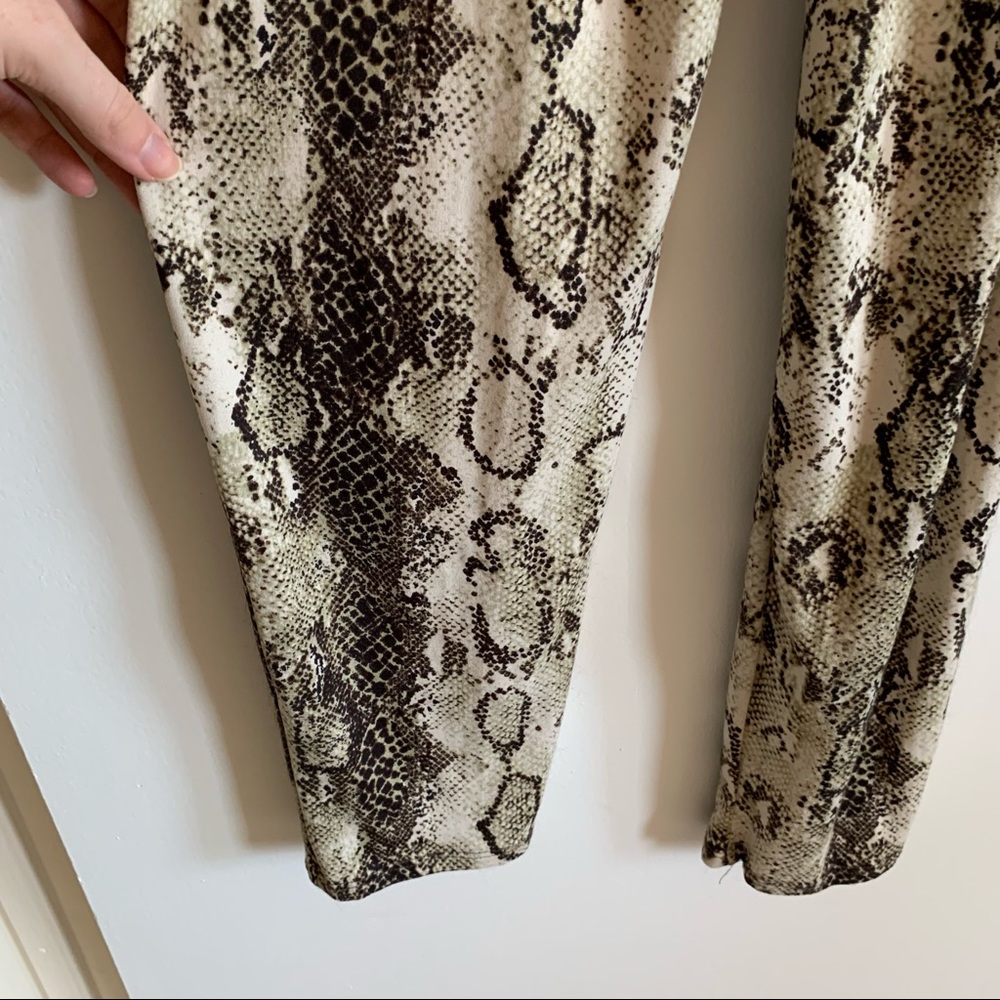 Snake Print Ruched Jumpsuit - Picture 4 of 5